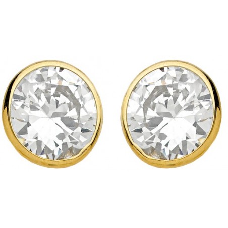 Boucles d'oreilles en or jaune et Oxydes