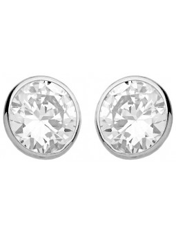 Boucles d'oreilles en or blanc et Oxydes