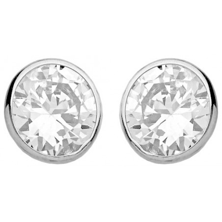 Boucles d'oreilles en or blanc et Oxydes
