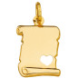 Pendentif Parchemin coeur découpé