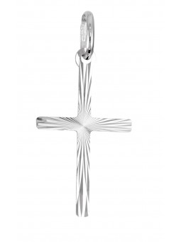 CROIX diamantE FIL LARGE or blanc