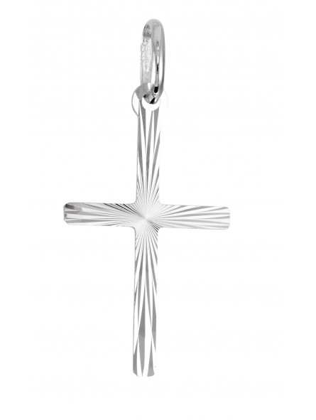 CROIX diamantE FIL LARGE or blanc