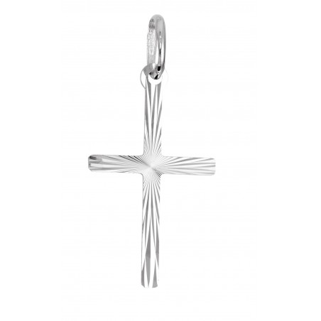 CROIX diamantE FIL LARGE or blanc