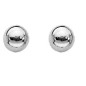 Boucles d'oreilles Boule 5 mm or blanc