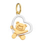 Pendentif Ours or jaune et or blanc