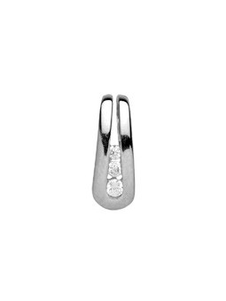 Pendentif oxyde trilogy or blanc 375