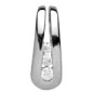 Pendentif oxyde trilogy or blanc 375