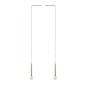 Boucles d'oreilles pendantes perles eau douce blanches 4/4.5 mm or jaune 375