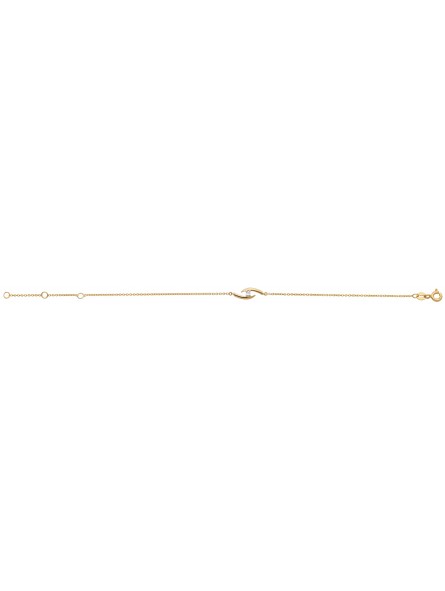Bracelet Fantaisie or Bicolore diamantS 0,03 CT