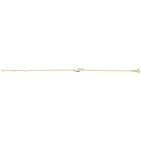 Bracelet Fantaisie or Bicolore diamantS 0,03 CT