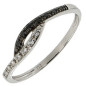 Bague multi Oxydes Noir et blanc 9K