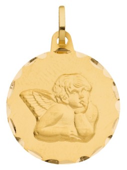 Médaille Ronde Ange ciselé