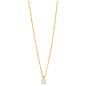 Collier solitaire diamant 0,05 ct or jaune 375