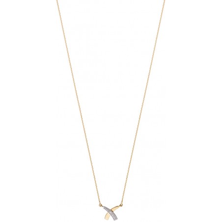Collier multi diamants 0,004 ct or bicolore 375