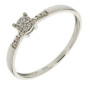 Solitaire accompagné diamant 0,05 ct or blanc 375