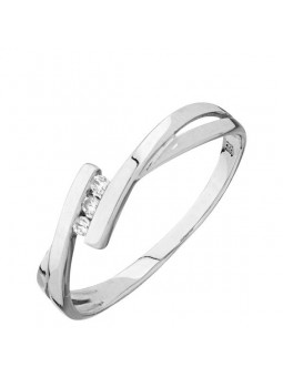 Bague Trilogy diamant 0,036 CT HP1 or blanc