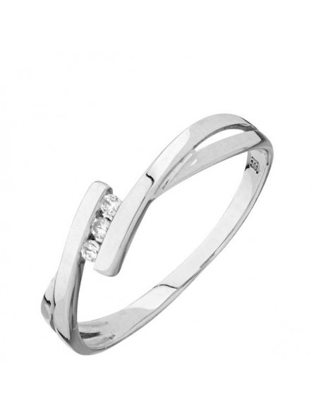 Bague Trilogy diamant 0,036 CT HP1 or blanc
