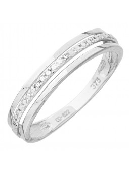 Bague demi alliance Fantaisie diamants 0,01 ct