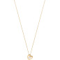 Collier solitaire Oxyde   Coeur   or bicolore 375