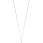 Collier or blanc motif Goutte et solitaire diamant 0,01CT HP1