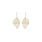 Boucles d'oreilles Feuilles or jaune