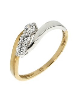 Bague Trilogie bicolore oxyde