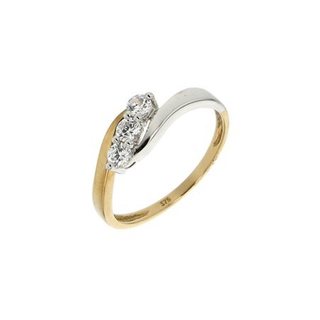 Bague Trilogie bicolore oxyde