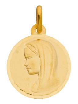 Médaille Ronde Vierge ciselé
