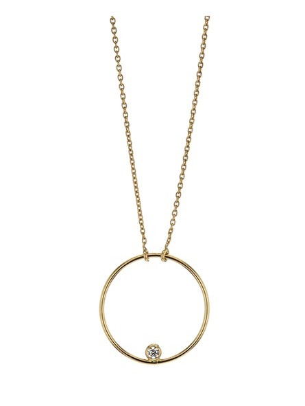 Collier solitaire Oxyde Fantaisie or bicolore 375