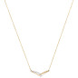 Collier Fantaisie or bicolore diamant 0,05 CT