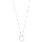 Collier or blanc motif double Rond