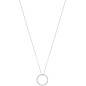 Collier multi diamants 0,1 ct   cercle   or blanc 375