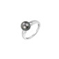 Bague Perle de Tahiti  8-9 mm or blanc 375