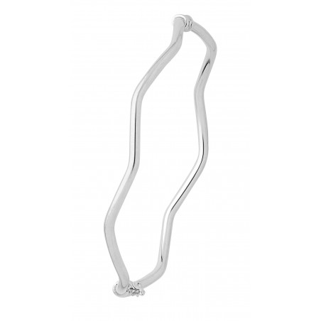Bracelet Jonc ouvrant vague Fil Rond 2mm