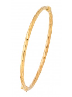 Bracelet Jonc ouvrant fil torsadé 3 mm