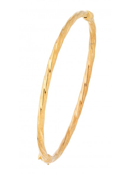 Bracelet Jonc ouvrant fil torsadé 3 mm