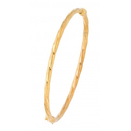 Bracelet Jonc ouvrant fil torsadé 3 mm