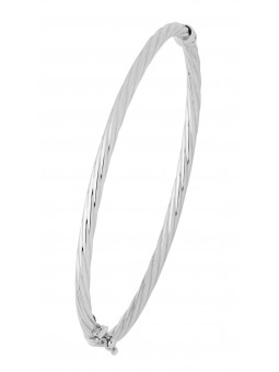 Bracelet Jonc ouvrant fil torsadé 3 mm