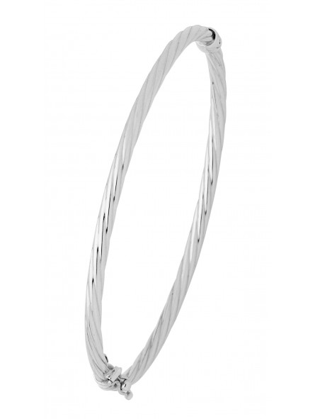 Bracelet Jonc ouvrant fil torsadé 3 mm