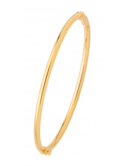 Bracelet Jonc Fil Rond 3 mm or jaune