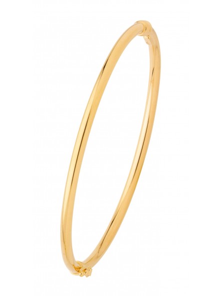 Bracelet Jonc Fil Rond 3 mm or jaune