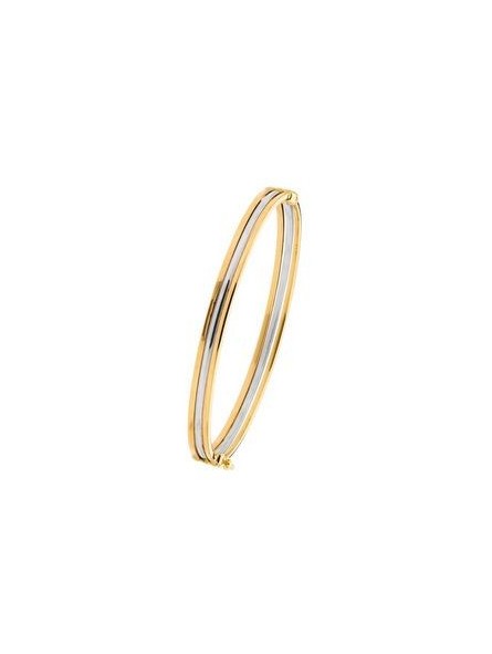 Bracelet Jonc Fantaisie Bicolore 3 Fils carrés soudés