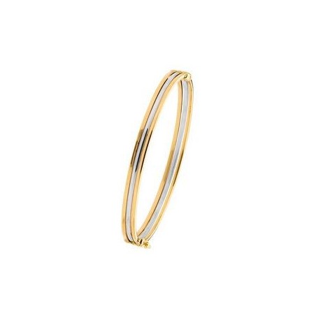Bracelet Jonc Fantaisie Bicolore 3 Fils carrés soudés