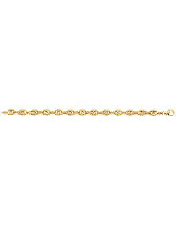 Bracelet Grain de café 7mm or jaune