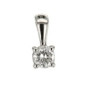 Pendentif Solitaire diamant 0,13 ct or blanc 750