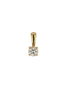 Pendentif Solitaire diamant 0,13 ct or jaune 750