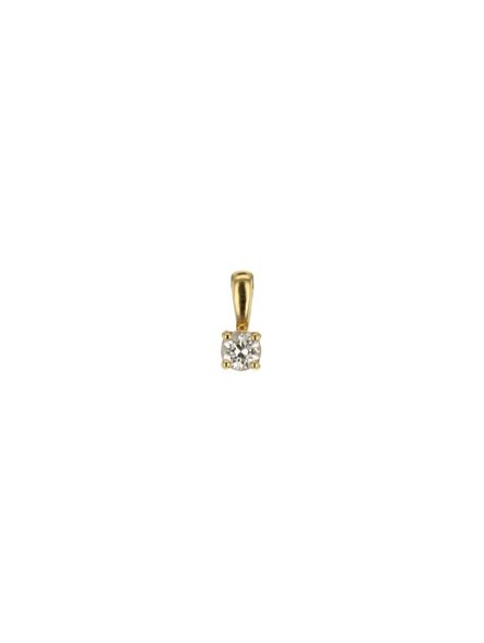 Pendentif Solitaire diamant 0,13 ct or jaune 750