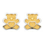 Boucles d'oreilles Ourson Bate bicolore
