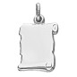 Pendentif plaque Parchemin or blanc
