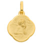 Médaille or jaune motif AngeLOT CACHET FLEUR